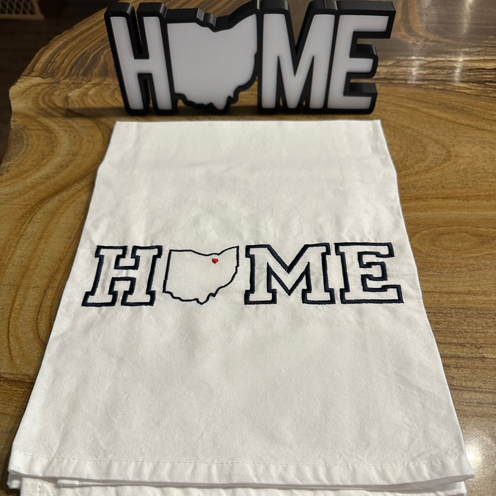 White Kitchen Towel with Ohio Home Design